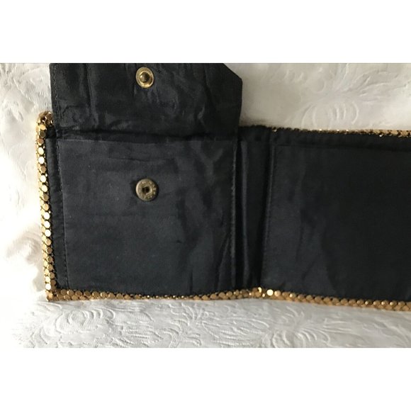 Vintage W. Germany Gold Tone Micro Mesh Metal Bi-Fold Wallet Coin Purse 7.5 x 3” - Picture 4 of 12